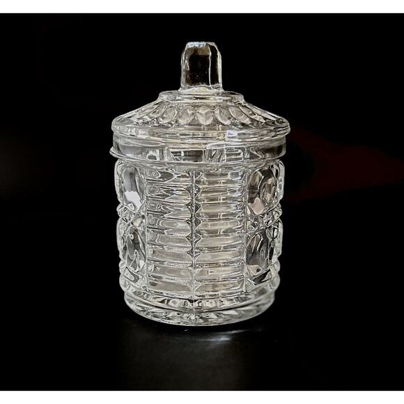 Federal Glass Other - Vintage 1974 Federal Glass Windsor Clear Jam Jar or Sugar With Notched Lid